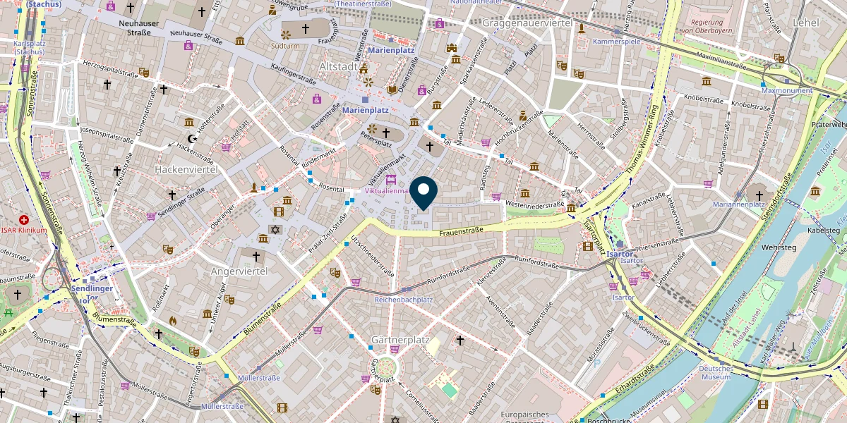 Standort von SABABA am Viktualienmarkt München auf OpenStreetMap - Westenriederstr. 9, 80331 München